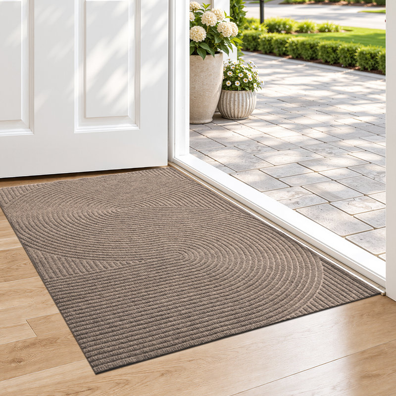 Tapis de porte antidérapant à profil bas, Kaki, L 24 po x L 36 po