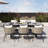 Discover Unmatched Flexibility In Alfresco Dining With Six Creatively Arranged Chairs Made Of Polyester Woven Tape And A Table That Expands From 62.9 To 82.6 Inches To Suit Any Occasion.