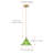 1-lamp green dimmable glass iron pendant light