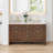 Lala 60" Double Bathroom Vanity with Grain White Engineered Stone Countertop without Mirror-658382844