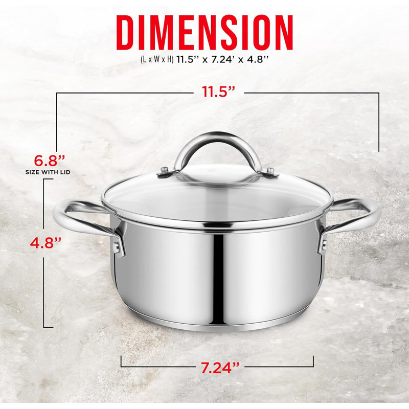 Lifemaster Non-Stick Steel Stock Pot