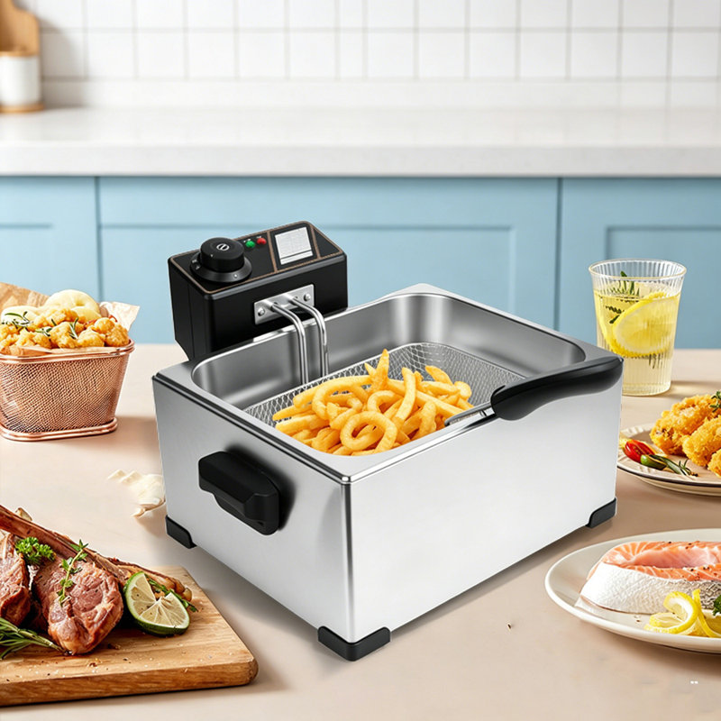 Friteuse électrique en acier inoxydable