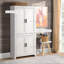 Armoire de rangement autoportante de 64 po à 4 portes avec 3 tablettes réglables-1022201681