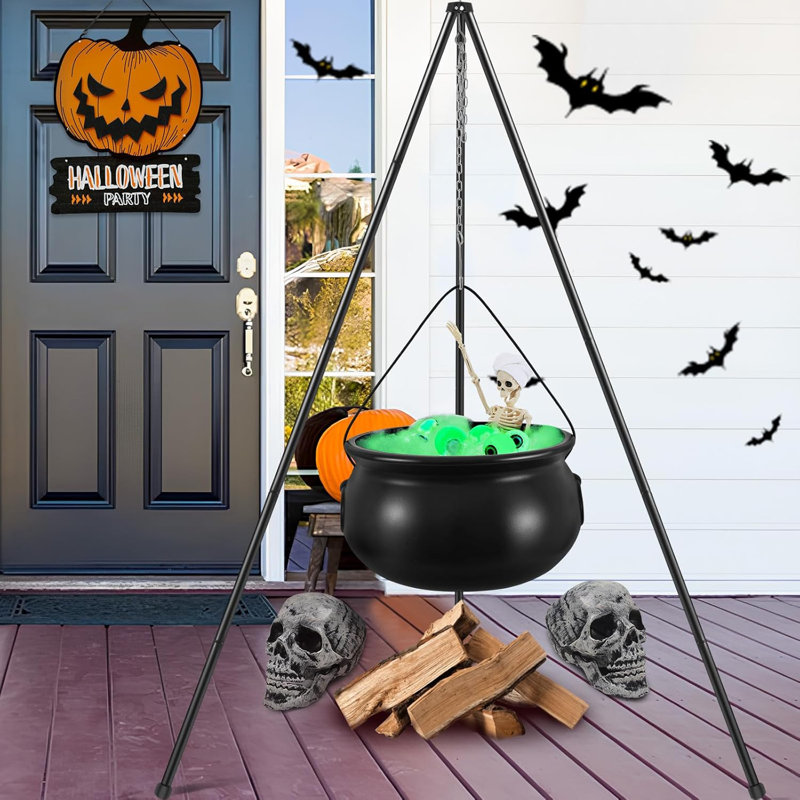Décorations d'Halloween pour l'extérieur, chaudron de sorcières pour les décorations de jardin