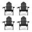 Ensemble de 4 chaises Adirondack en plastique Bickford-99306043