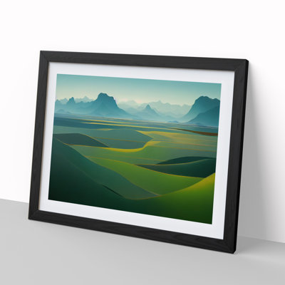 XH1022-8869X Terrific Mountain Landscape - Single Picture Frame Print