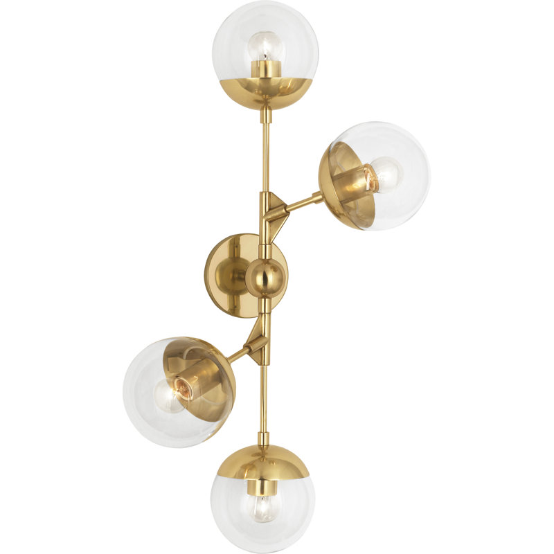 Celeste 4 - Light Wallchiere, Modern Brass