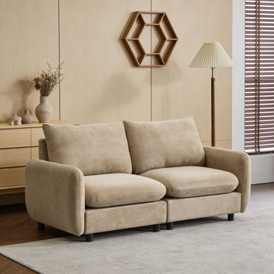 Modular Sectional Velvet Sofa