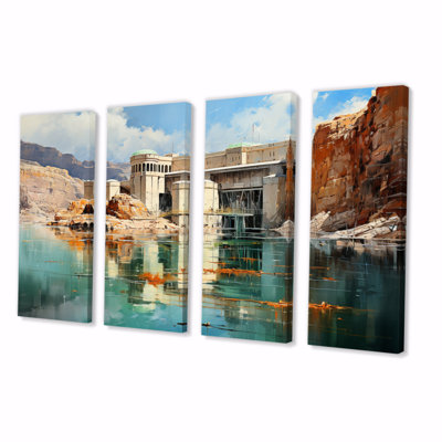 Hoover Dam Nevada Arizona I - Dams Wall Decor - 4 Panels -  Design Art, PT70158-271