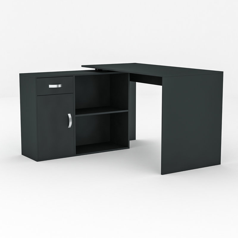 Muskoka L-Shaped Computer Desk, Black