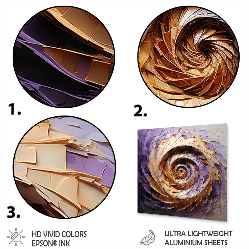 Georgetown - Décoration murale spirales abstraites en métal, H 30 po x l 30 po x P 1 po