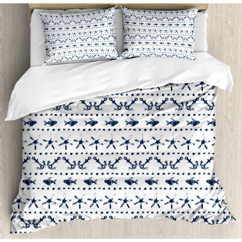 Coastal Polyester Duvet Cover, Queen