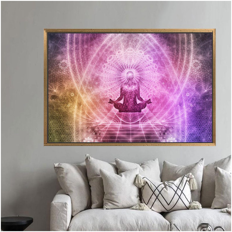 Print on Canvas, 25 cm H x 35 cm W, Gold Floater Framed