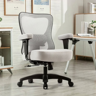 Grand fauteuil de bureau, grand fauteuil de direction ergonomique pour les personnes les plus exigeantes, fauteuil de bureau d'ordinateur avec roulettes, fauteuil à coussin épais pour la maison