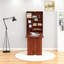 Bureau mural, bureau convertible escamotable, acajou-793846843