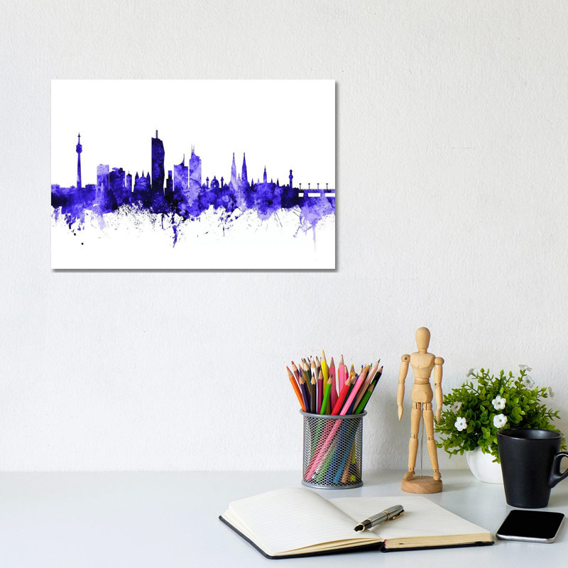 Vienna, Austria Skyline by Michael Tompsett - Wrapped Canvas Gallery-Wrapped Canvas Giclée, 20.32 cm H x 30.48 cm W