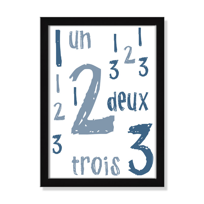Impression sur papier français, H 14 po x l 10 po x P 1,18 po, Encadré de boîte noir