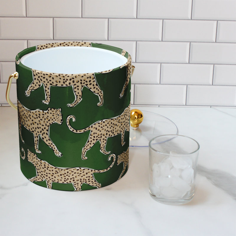 GODET LEOPARD GREEN ICE, Vert