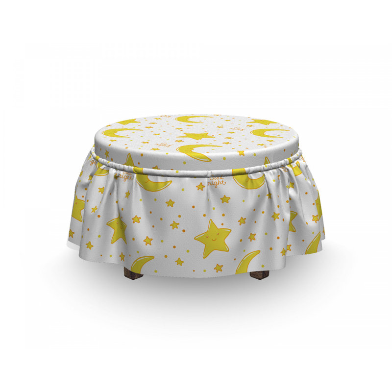 Ensemble de housse pour repose-pieds à coussins carrés 2 pièces couch moon