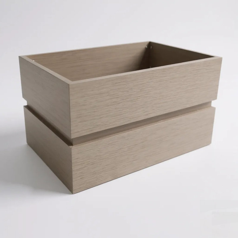 Rectangular Terrace Planter Short, Perfect For Urban Gardens And Compact Spaces, Durable And Stylish., Brown Gray