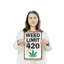 Enseigne en plastique Weed Limit 420 10 po x 14 po-119523278