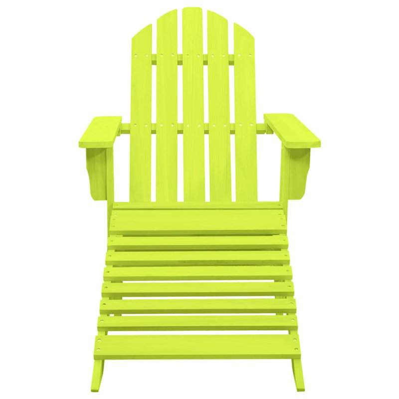 Chaise Adirondack de patio avec repose-pieds Wakarusa, Vert