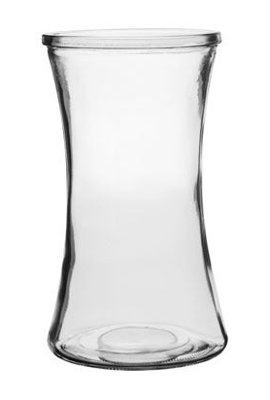 Vase en verre transparent