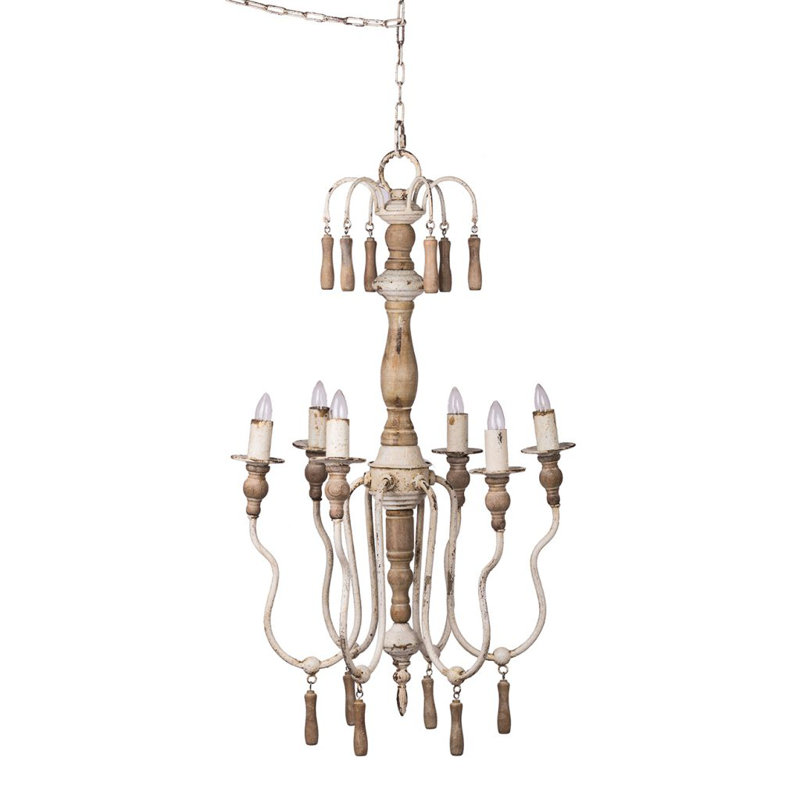 Lustre classique / traditionnel à 6 lumières de style bougie Myra