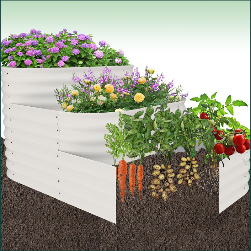 Metal Raised Garden Bed, Green