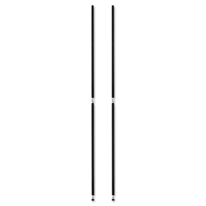 Alera 36" Black Stackable Wire Shelving Posts with Levelers