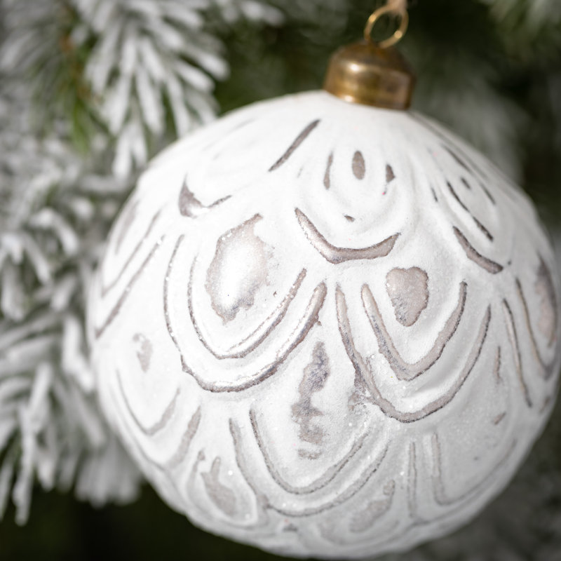 Aldiana 3 Piece Patterned Ball Ornament Set