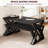Dining Table Bench Set For 4, Kitchen Table Set With 2 Benches, Rectangular Dining Room Table Set With Sturdy Metal Frame, Saving Space For Kitchen, Dining Room, Apartment-437235091-437235102