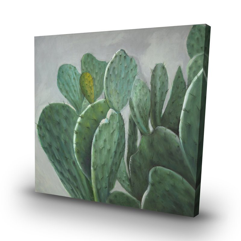 Paddle cactus - 32"x32" art on canvas