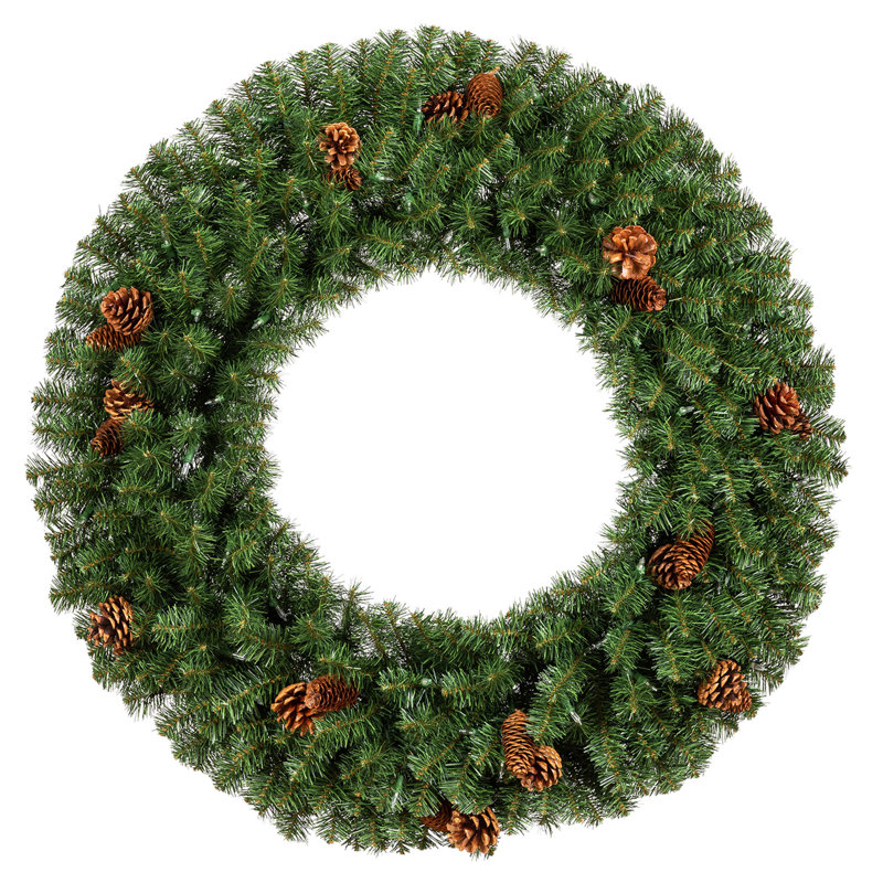 Faux Lighted Pine 36'' Wreath