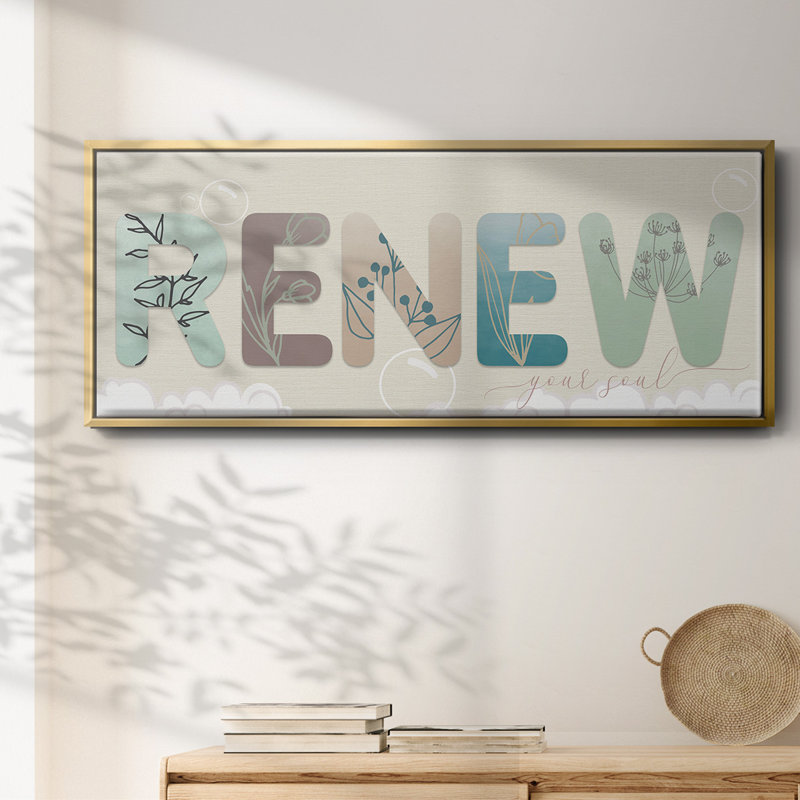 «Renew Your Soul», toile encadrée, H 12 po x l 30 po