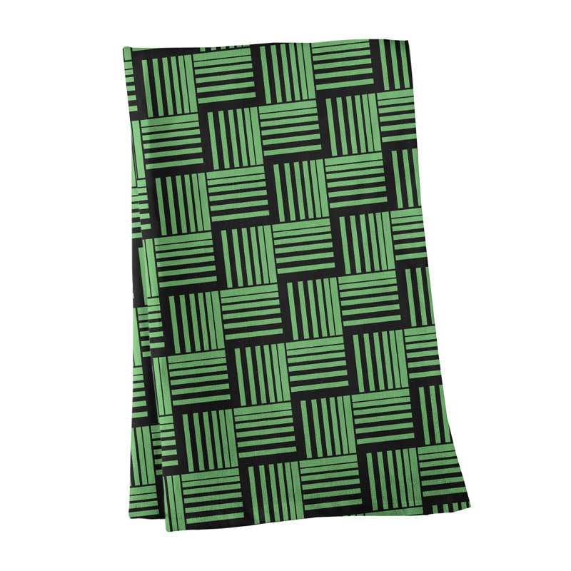 Jaya Tea Towel Kitchen Towel, Mint/Green/Black, Cotton Twill