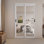 Porte coulissante en miroir blanc 1-Lite