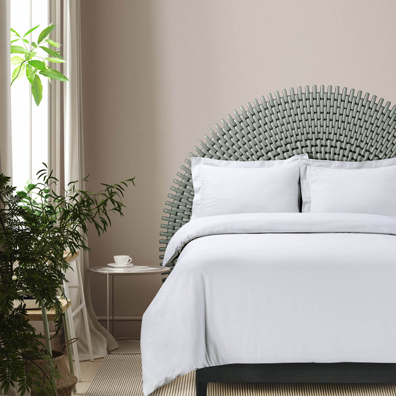 Flannel Duvet Cover, Queen Duvet Cover + 2 Shams, White