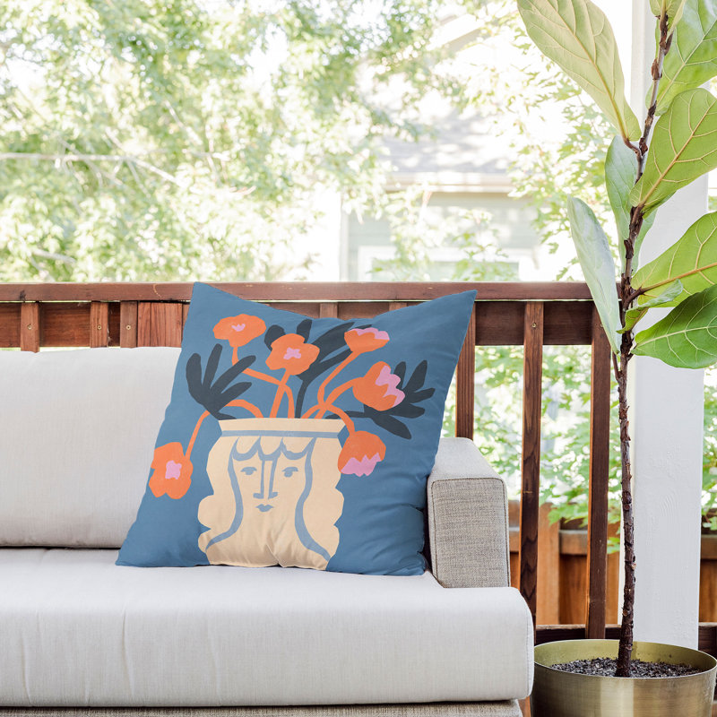Coussin décoratif réversible Tasiania, H 20 po x l 20 po
