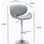 Tabouret de bar à hauteur réglable avec siège et dossier courbés Modern