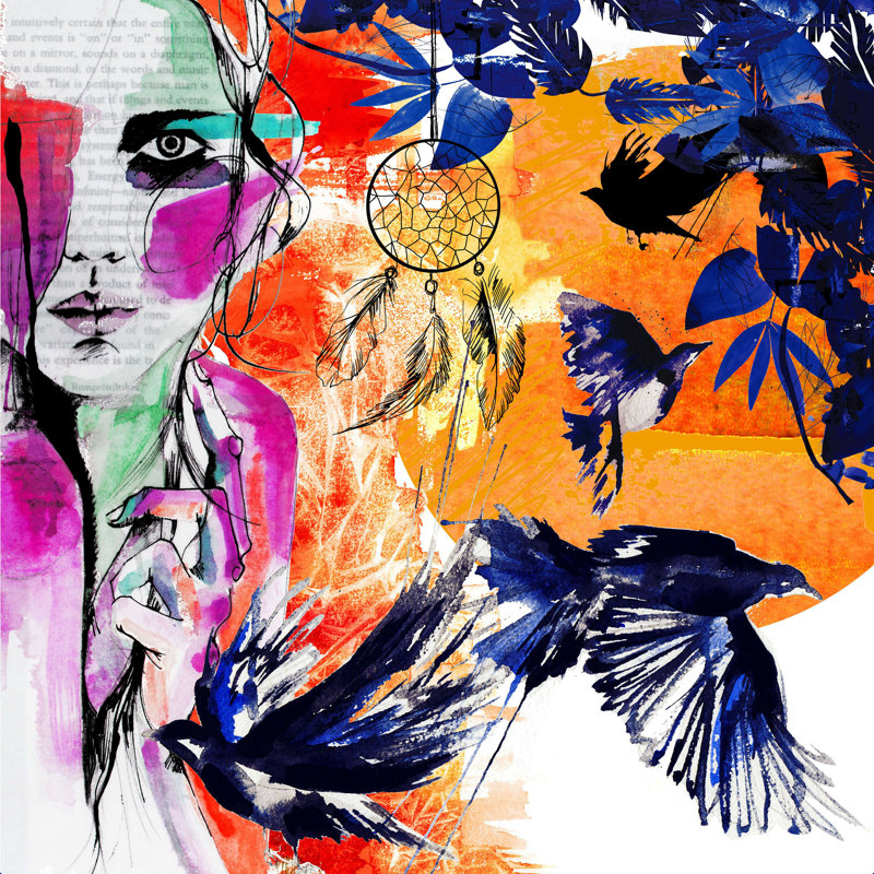 «Hamine Holly Sharpe Nightfall» par Holly Sharpe, reproduction sur toile tendue, H 12 po x l 12 po, Non, Toile tendue