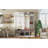 Farmhouse Hall Tree With 4 Hidden Hanging Hooks, Versatile Walnut Seating Bench With 8 Doors, Entryway Shoe Cabinet With Open Compartment For Living Room, White-458386550