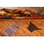Tapis oriental marocain orange en laine 5 x 6
