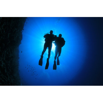 Couple Scuba Diving - Wrapped Canvas Print