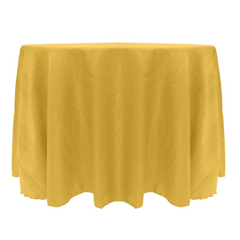 Ultimate Textile Modern Damask Kenya 72-Inch Round Tablecloth Flax Gold
