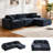 Revine 105'' Modular Compression Sectional Sofa With High-Density Foam And Corduroy Upholstery-121793518