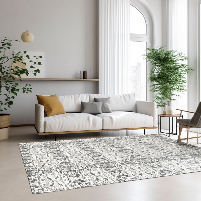Tapis en laine et soie Bungalow Rose