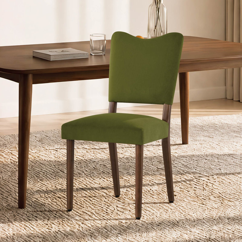 Chaises de salle à manger rembourrées, Vert