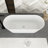 67" White Acrylic Freestanding Bathtub