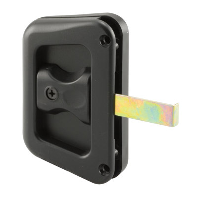 Poignée de porte moustiquaire et loquet en plastique noir (paquet simple)